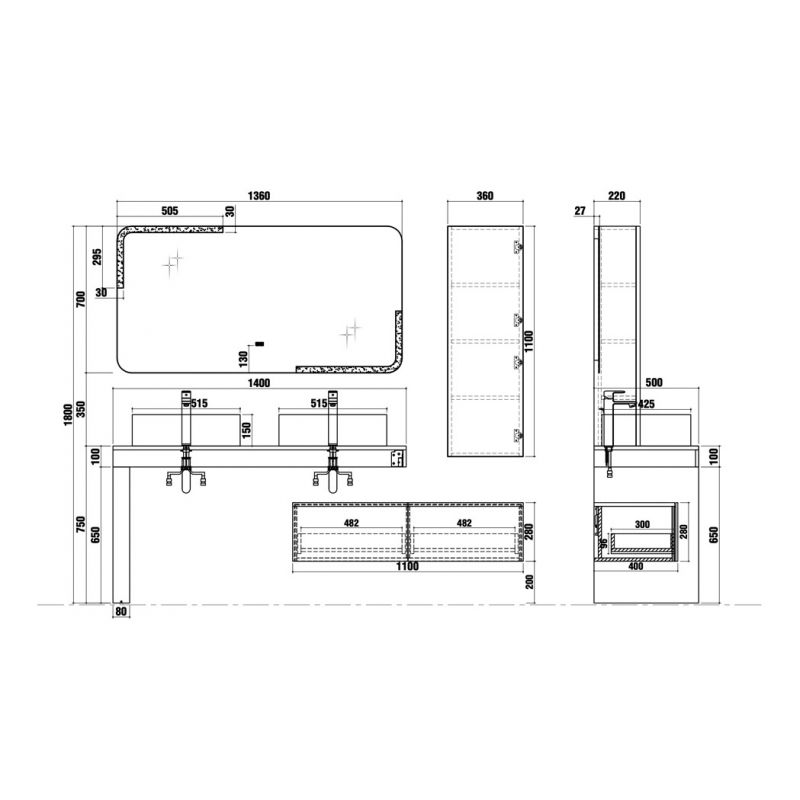 Meuble De Salle De Bain Melizzano Blanc Distribain