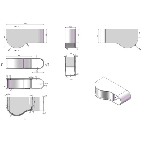 Plan de toilette SDVP8L + vasque ronde SDVP2