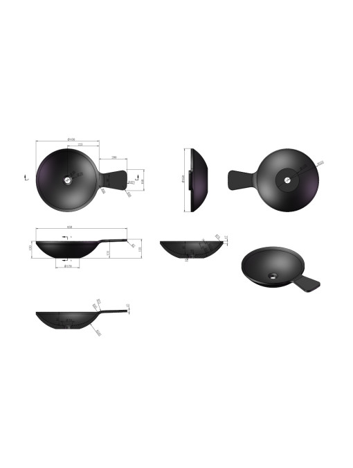 Plan et dimensions de la vasque SDV12