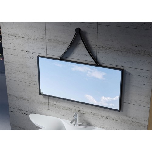 Miroir rectangulaire avec contour noir SDVM10045