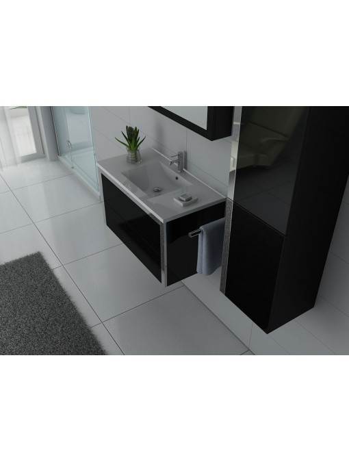 Meuble simple vasque DIS025-900 Noir