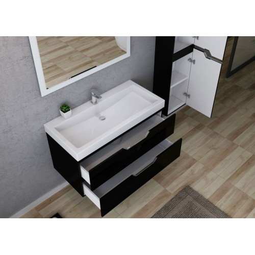 Meuble de salle de bain CALABRO 1000 Noir