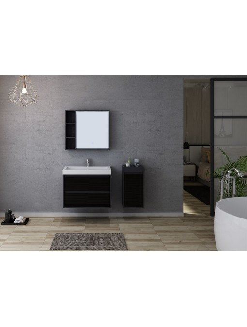 Meubles de salle de bain noir design BRIANZA 800