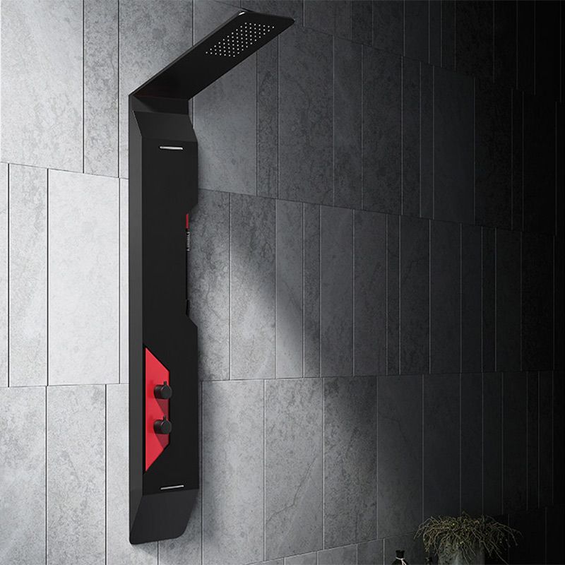 Colonne de douche hydromassante design noir et rouge GA002