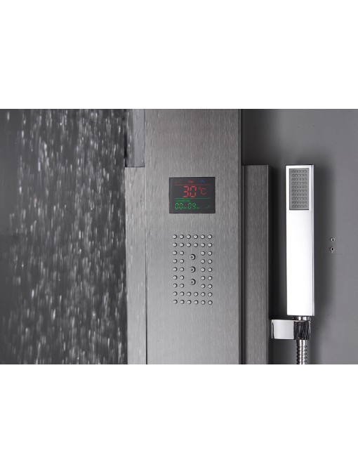 Colonne de douche hydromassante GS006 avec écran affichant la température