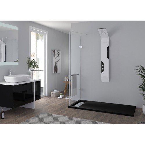 Receveur de douche en Gel coat ALICANTE Noir 160x80cm