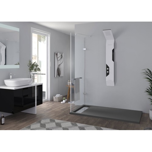 Receveur de douche en Gel coat ALICANTE Graphite 160x90cm