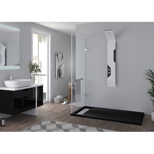 Receveur de douche en Gel coat ALICANTE Noir 160x90cm