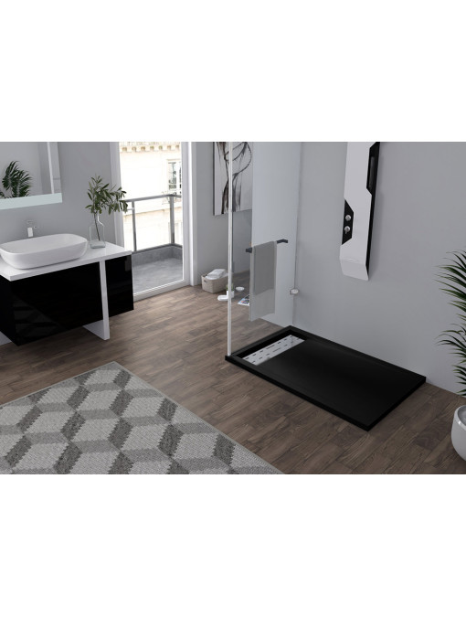 Receveur de douche rectangulaire noir 120x80cm