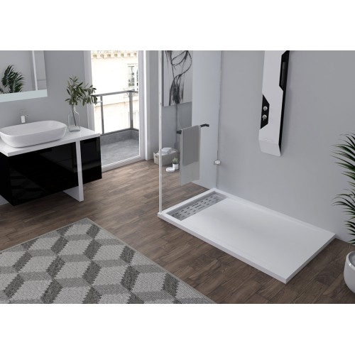 Receveur de douche en Gel coat ALICANTE Blanc 140x90cm