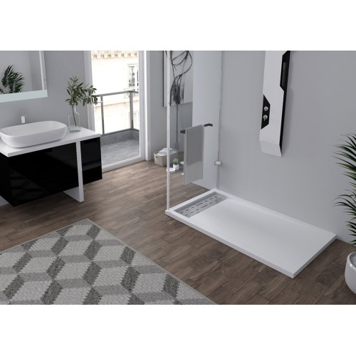 Receveur de douche en Gel coat ALICANTE Blanc 140x80cm