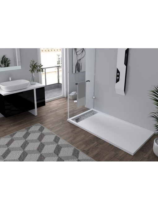 Receveur de douche rectangulaire blanc 160x90cm