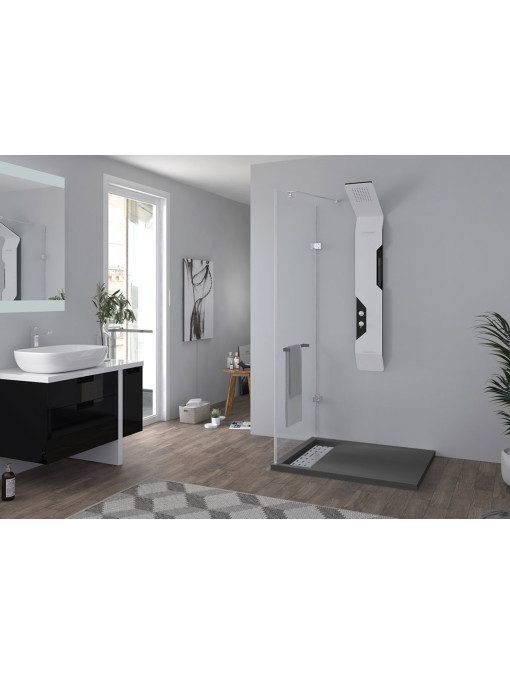 Receveur de douche rectangulaire ALICANTE Graphite 100x90cm