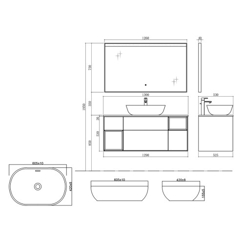 Meuble simple vasque SORIANO Blanc