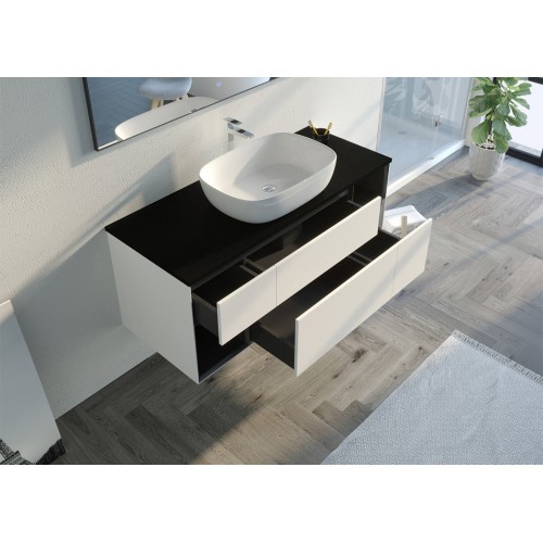 Meuble simple vasque SORIANO Blanc