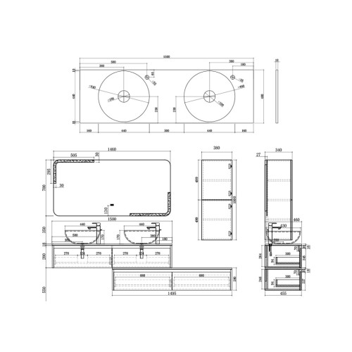 Meuble de salle de bain DOLCE VITA Blanc