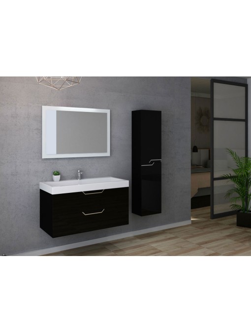 Meuble de salle de bain CALABRO 1000 Noir