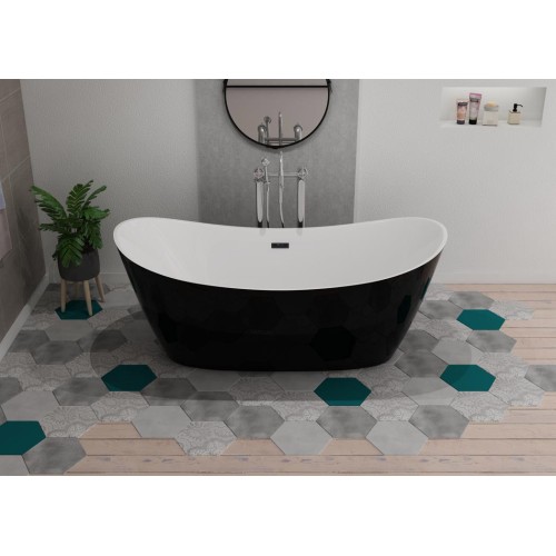 Baignoire ilot noire Bolsena Black