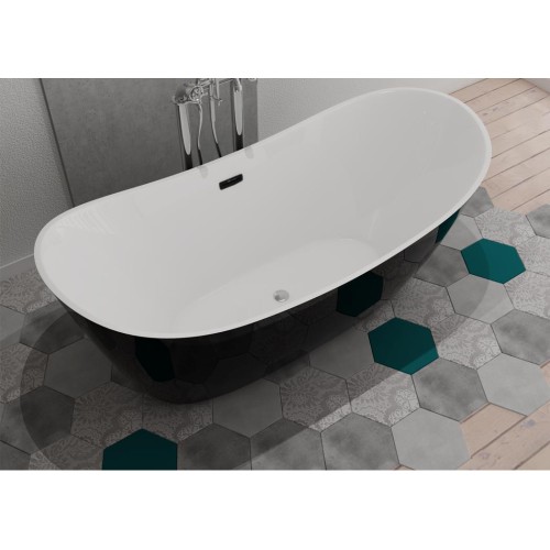 Baignoire ilot noire Bolsena Black