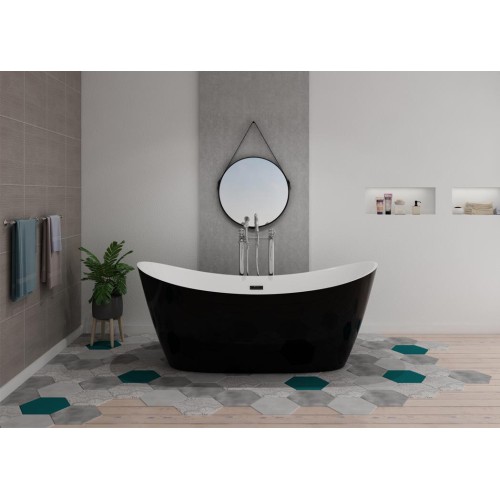 Baignoire ilot noire Bolsena Black