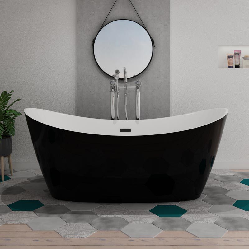 Baignoire ilot noire Bolsena Black