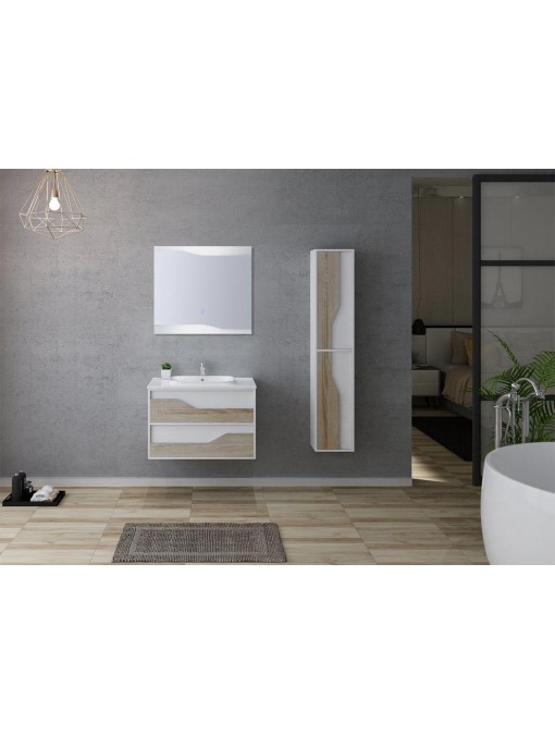 Ensemble meubles de salle de bain blanc URBINO 800