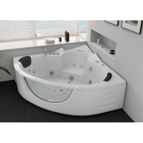 Baignoire balneo d'angle 2 places Seattle-S 26 jets