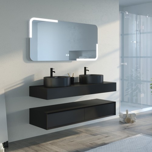 Ensemble de salle de bain FABRIANO 1400 Noir mat