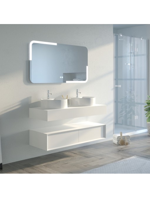 Meuble de salle de bain FABRIANO 1200 Blanc mat