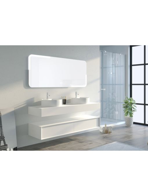 Meuble de salle de bain FABRIANO 1600 blanc mat