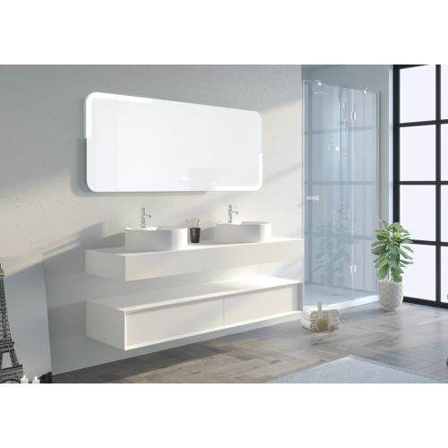 Meuble de salle de bain FABRIANO 1600 blanc mat