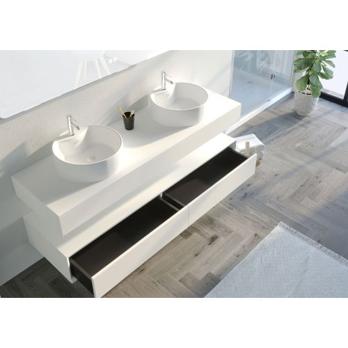 Meuble de salle de bain FABRIANO 1600 blanc mat