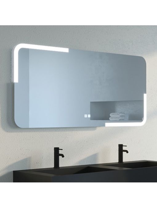 Miroir de salle de bain design rectangulaire à LED PRISMA_1400