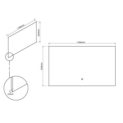 Miroir rectangulaire à LED EASY_1200