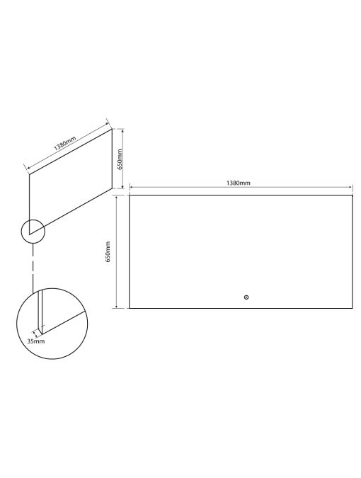 Plan Miroir rectangulaire à LED EASY_1400