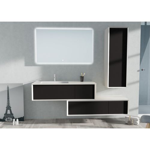 Meuble de salle de bain Avigliano 1200 noir