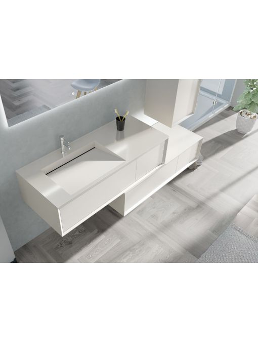 SImple vasque Meuble de salle de bain Avigliano 1200 blanc