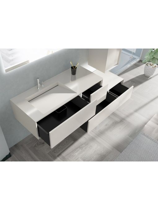 Meuble de salle de bain Avigliano 1200 blanc