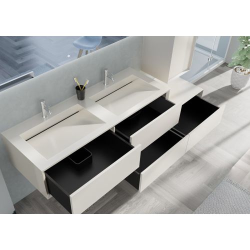 Meuble de salle de bain Avigliano 1400 blanc