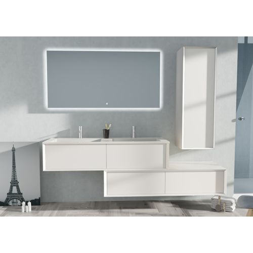 Meuble de salle de bain Avigliano 1400 blanc