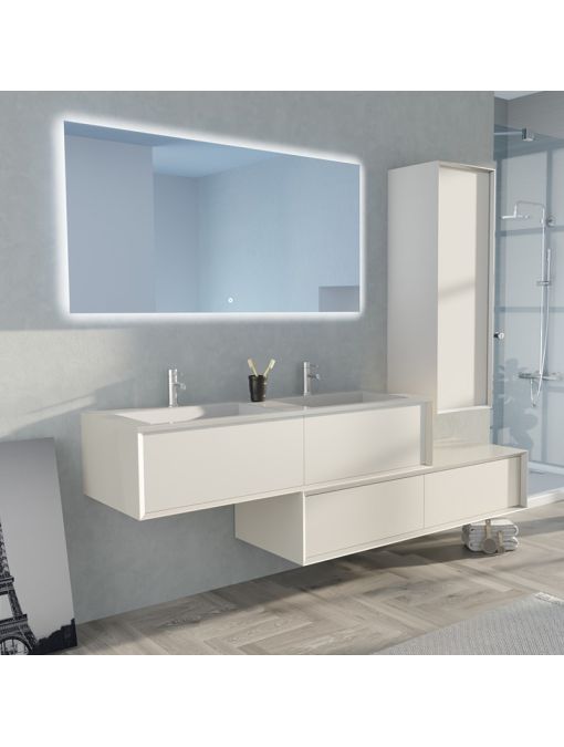 Meuble de salle de bain Avigliano 1400 blanc