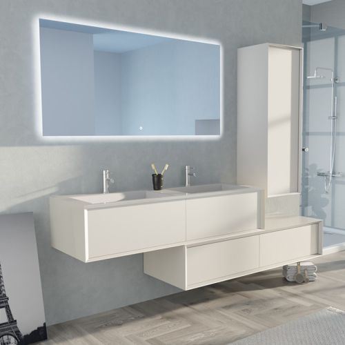 Meuble de salle de bain Avigliano 1400 blanc