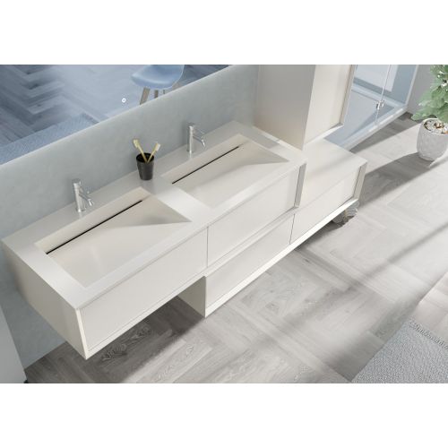 Meuble de salle de bain Avigliano 1400 blanc