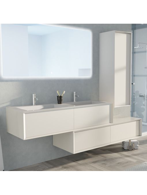 Meuble de salle de bain Avigliano 1400 blanc