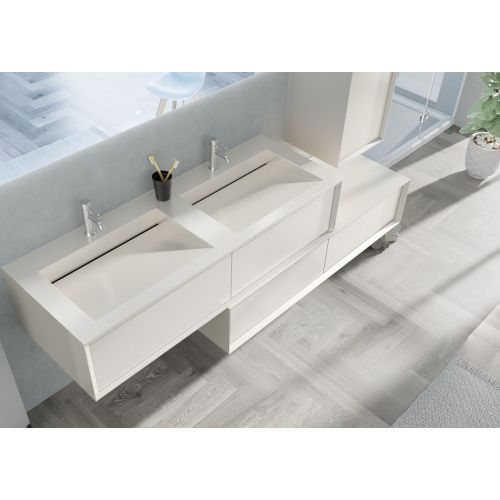 Meuble de salle de bain Avigliano 1400 blanc