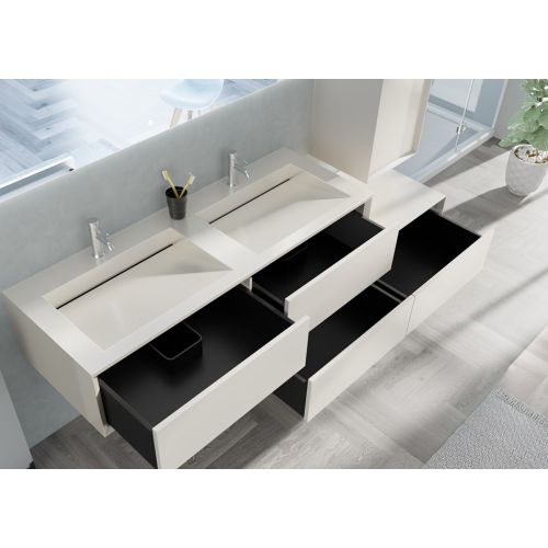 Meuble de salle de bain Avigliano 1400 blanc