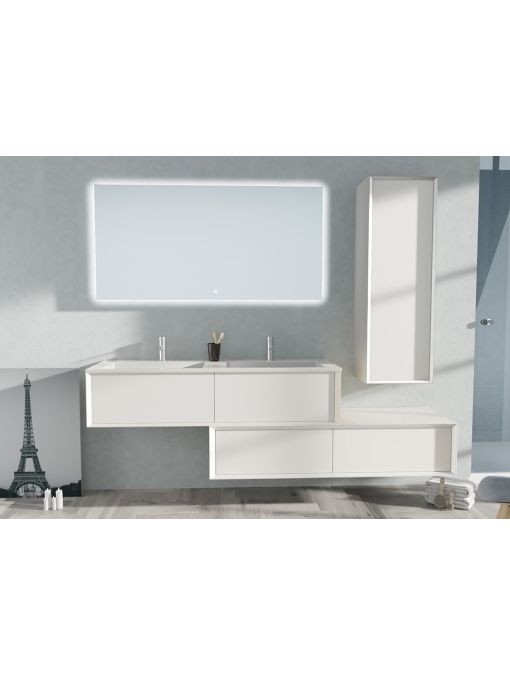 Meuble de salle de bain Avigliano 1400 blanc