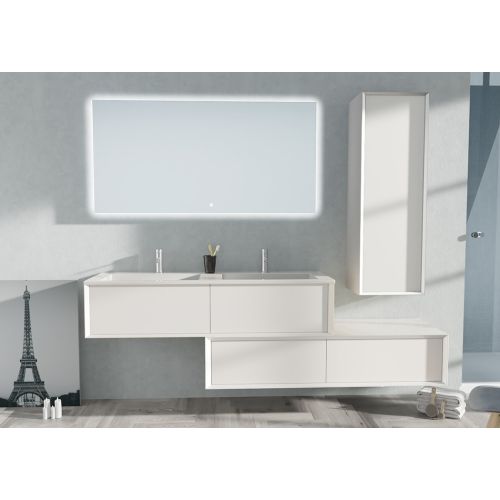 Meuble de salle de bain Avigliano 1400 blanc