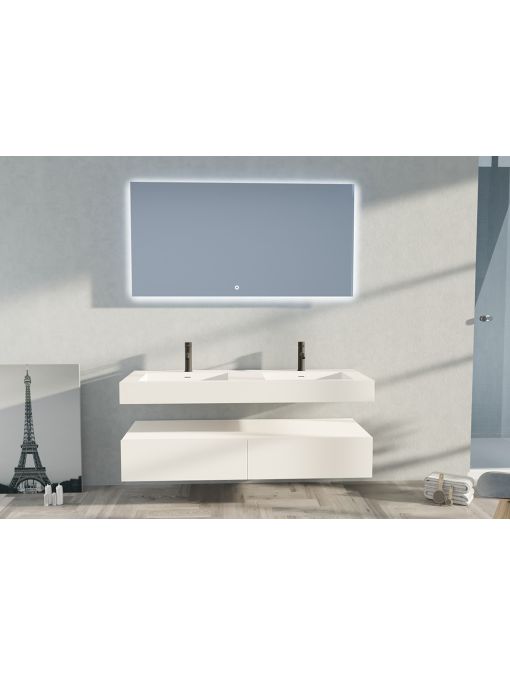 Meuble de salle de bain AVELLINO 1400 Blanc