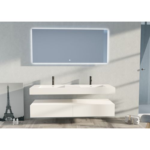 Meuble Design de salle de bain AVELLINO-1600 Blanc